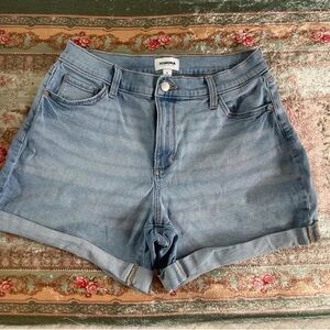 Sonoma|Mid-Rise Women's Light Blue Curvy Denim Shorts with cuffed hem| Sz 8| EUC